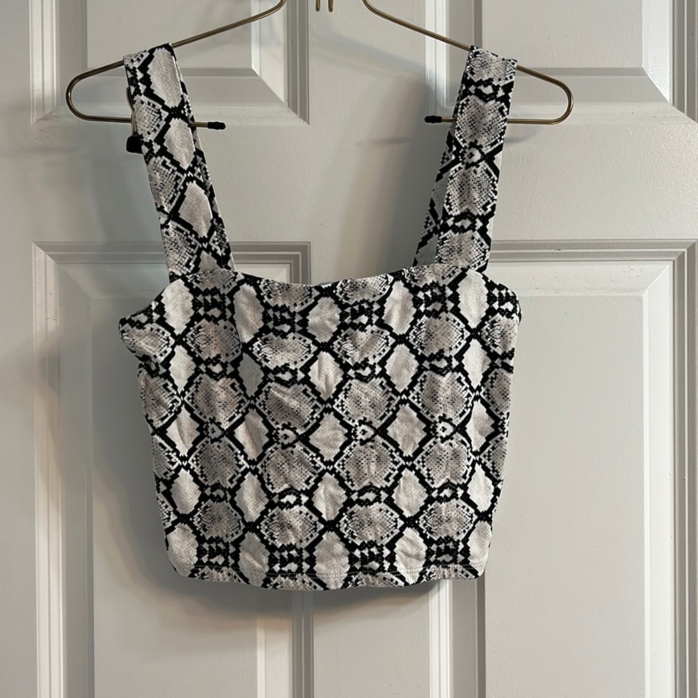 Charlotte Russe snake print tank top